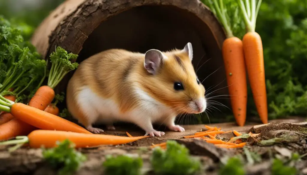 Carrot treats for hamsters