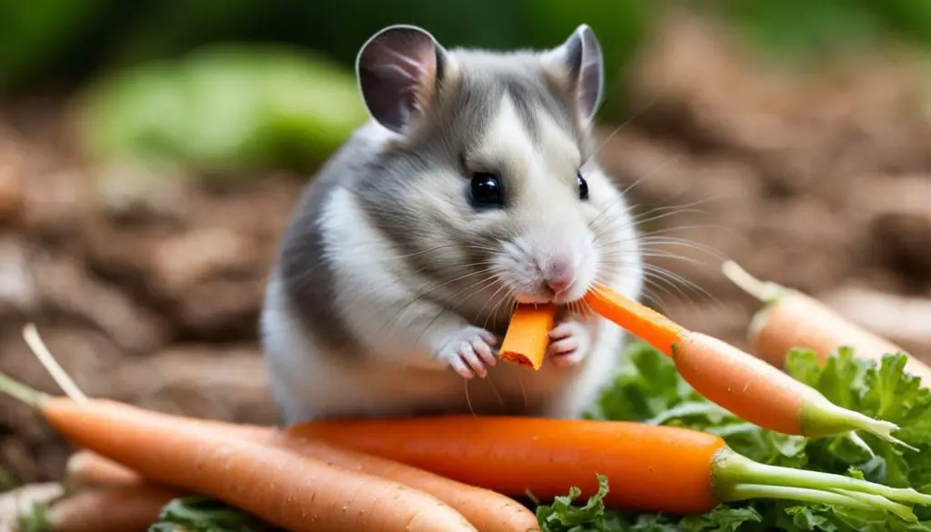 Hamster with carrot