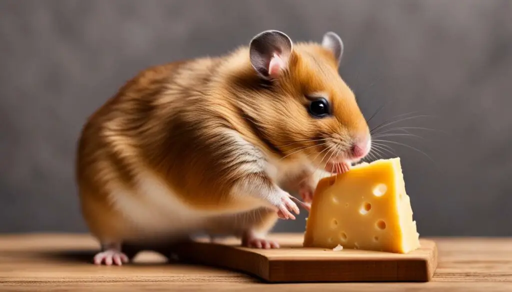 feeding hamster cheese