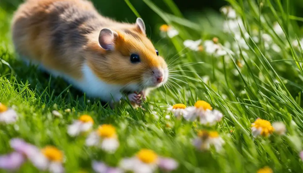 feeding hamsters grass