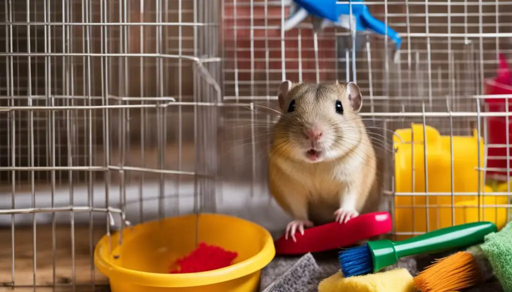 how often to clean gerbil cage