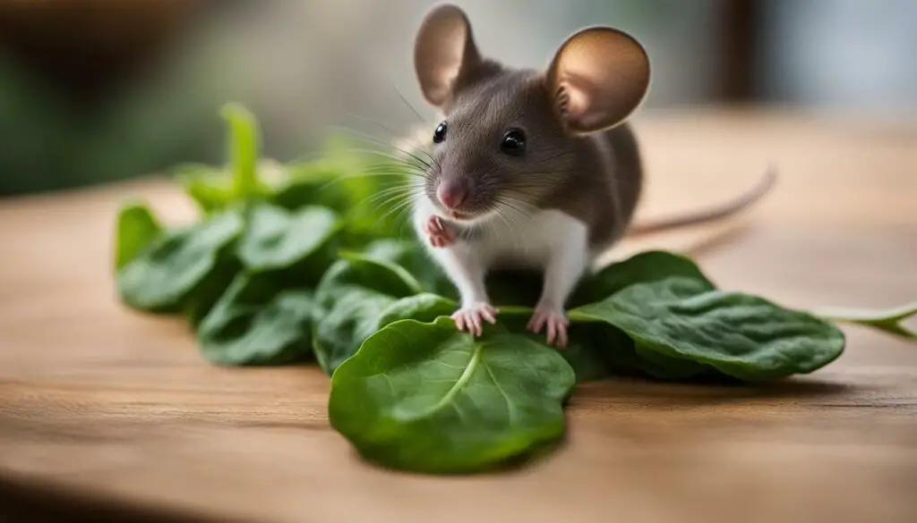 Can mice eat spinach