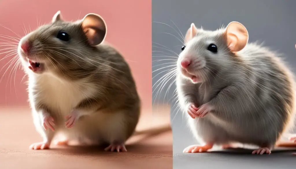 Differences between hamsters and rats
