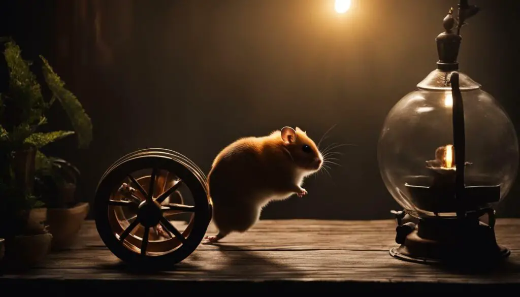 Hamster in a wheel