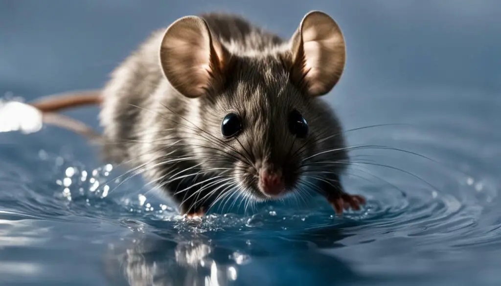 Mouse behavior in water