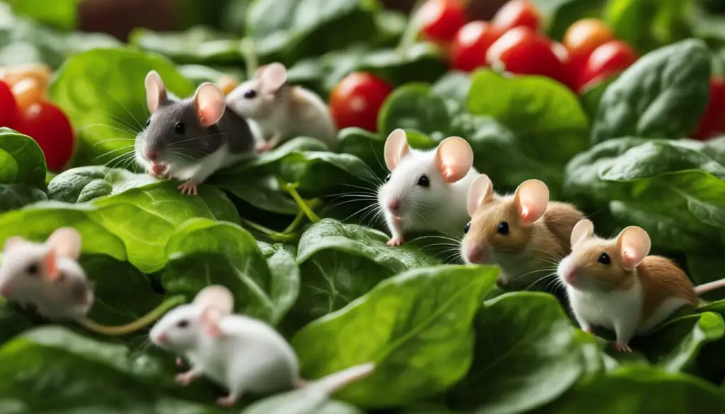 can pet mice eat spinach
