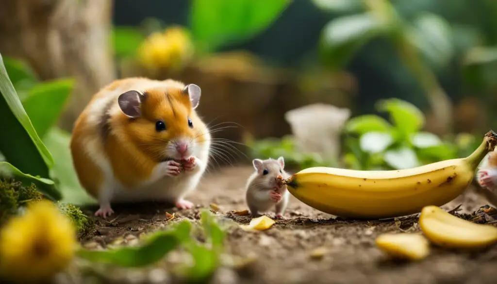feeding bananas to hamsters