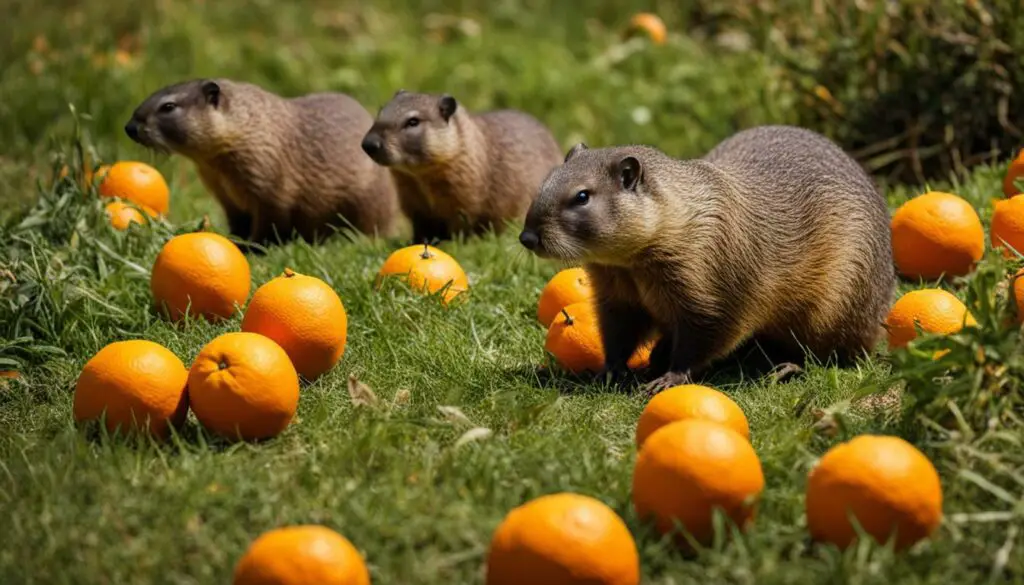 feeding groundhogs oranges