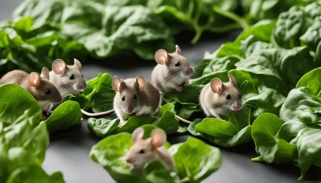feeding mice spinach