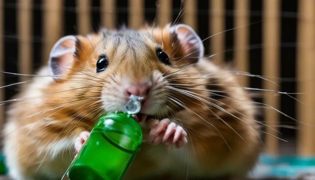 hamster drinking water