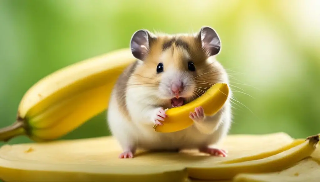 hamster eating banana