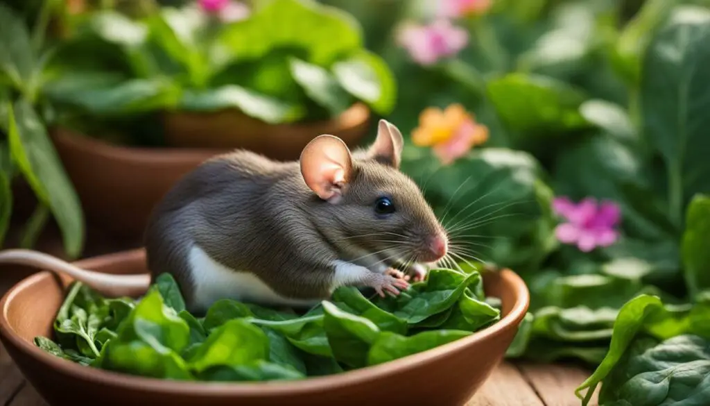 health benefits of spinach for mice