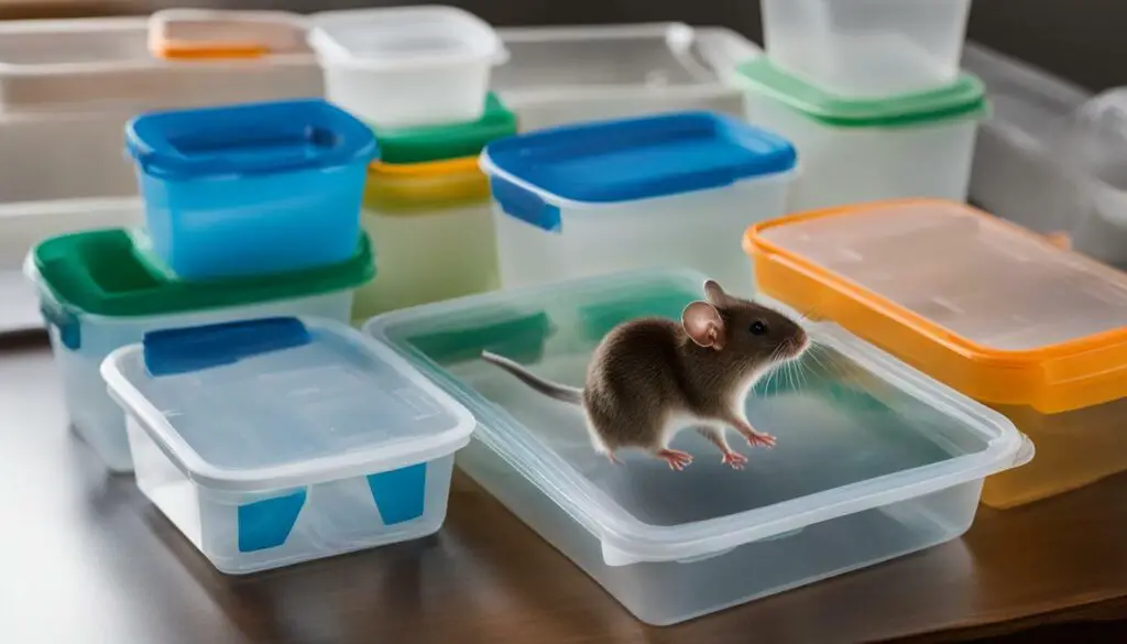 mouse-proof plastic containers