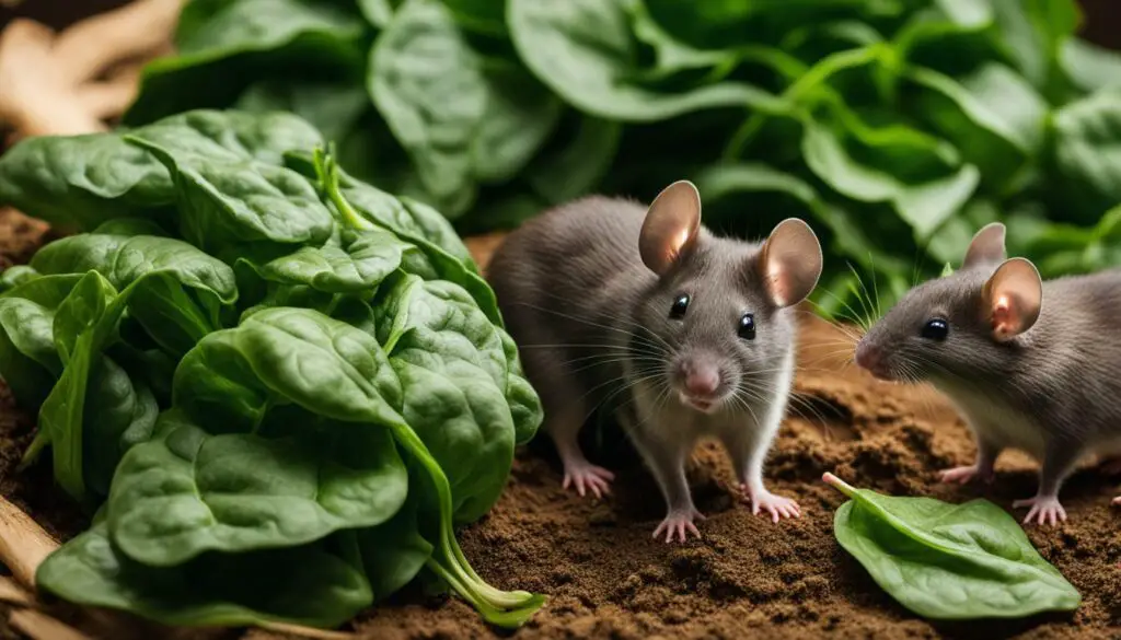 spinach for mice