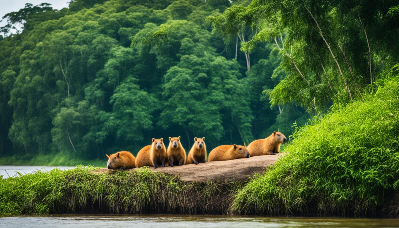 You are currently viewing Capybaras in the Amazon Rainforest: Facts & Habits